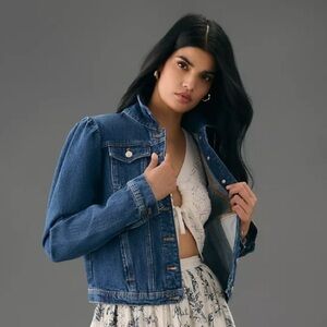 ANTHROPOLOGIE PILCRO PUFF SLEEVE DENIM JACKET